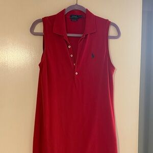 Ralph Lauren Red Sleeveless Polo Dress - M